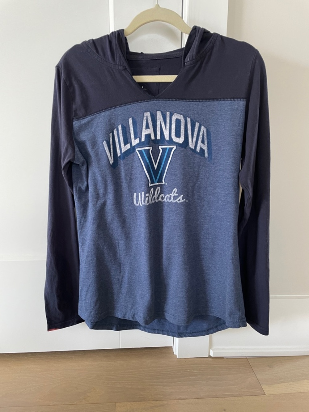 Villanova Wildcats Blue Hooded Long-Sleeve Tee
